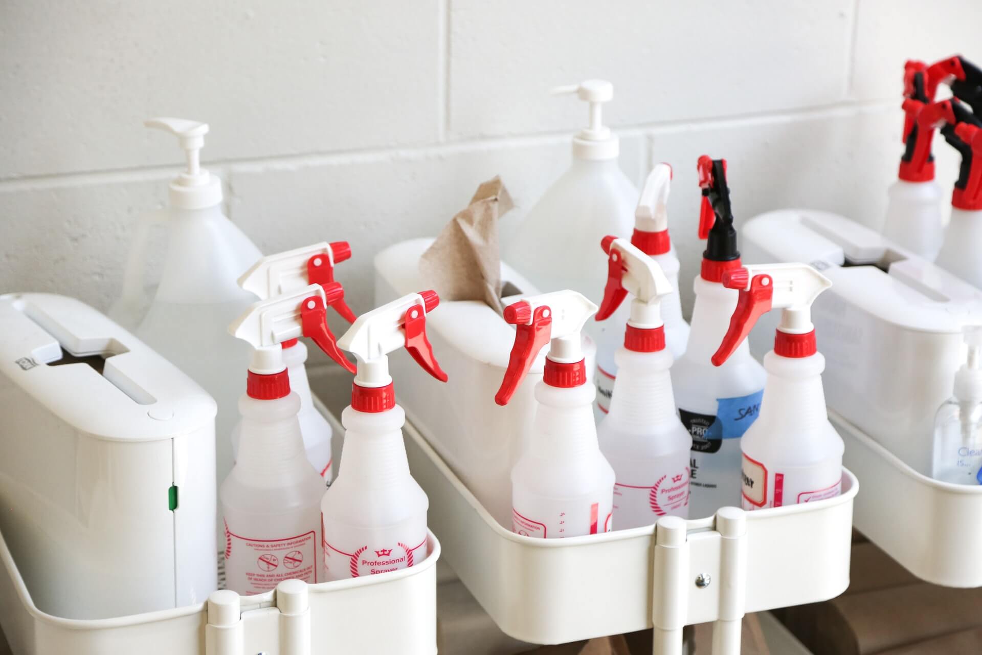 Hospital-grade cleaning supplies